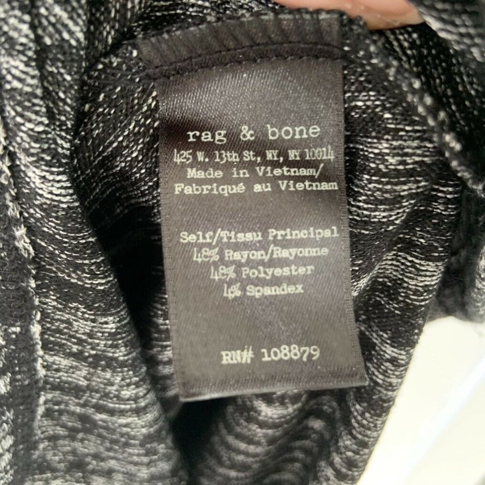 NEW! Rag & Bone Gray Twist Dress Long Sleeve M - Picture 6 of 6